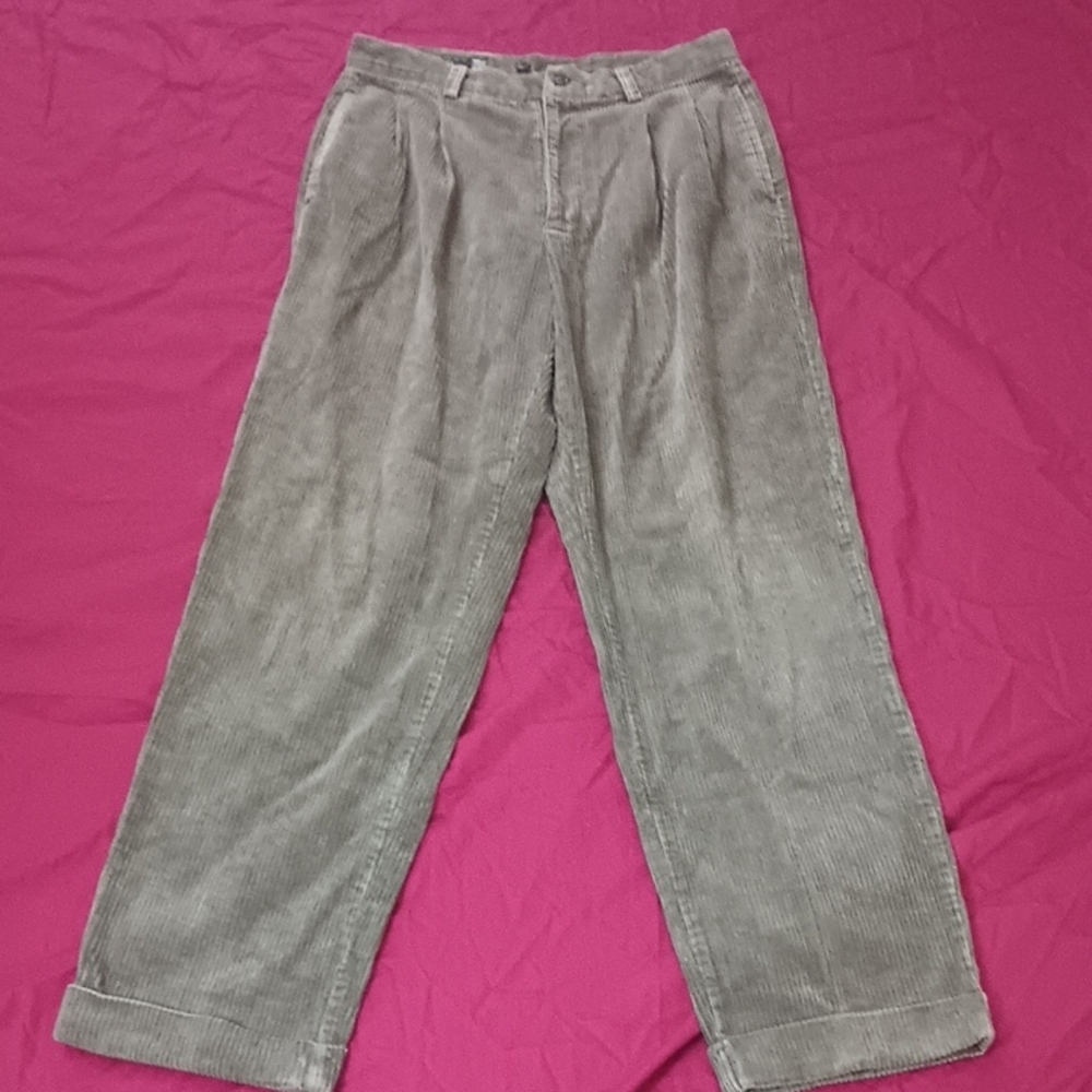 GAP Men's Corduroy Pants in Gray 30x32 Easy Fit Classic Sportswear Authentic